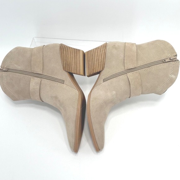 Open Edit Size 6 Taupe Suede Western Ankle Boots NEW Booties $130 Enzo Women's - Picture 11 of 16